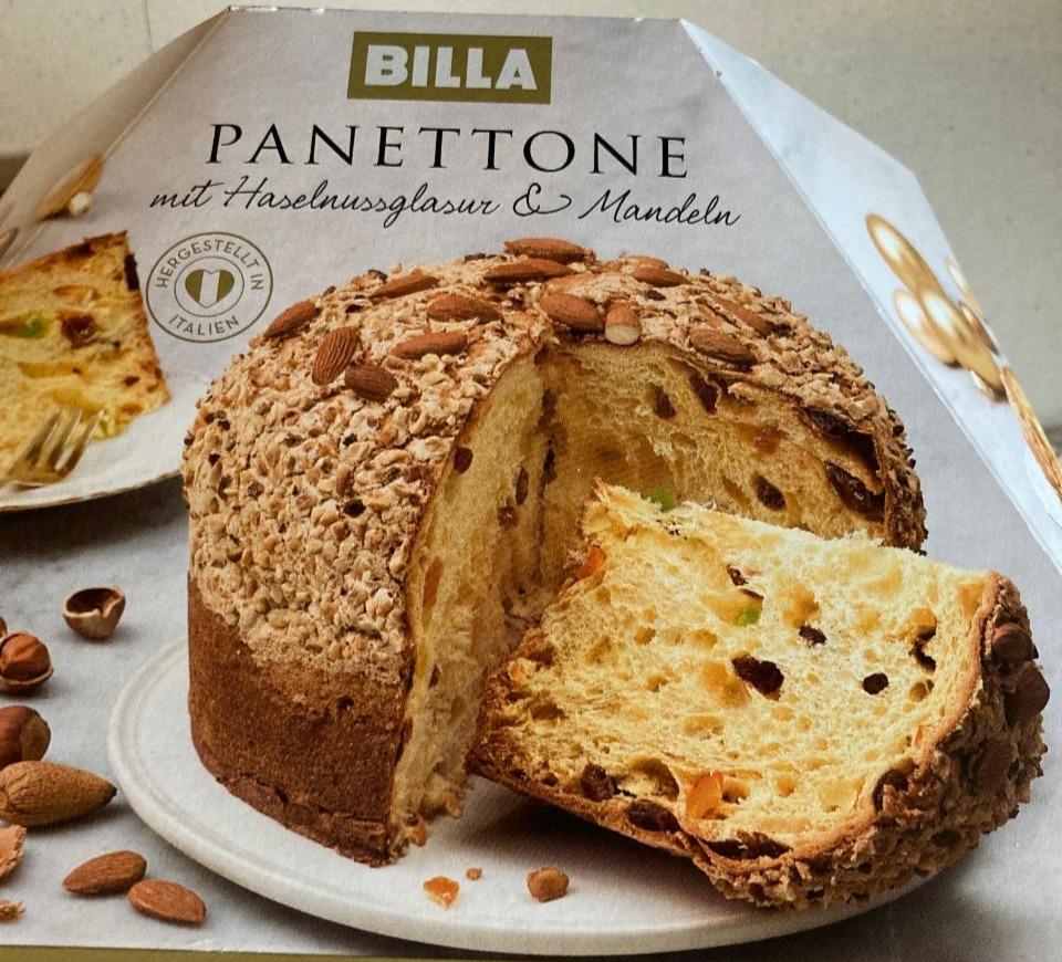 Fotografie - Panettone mit Haselnussglasur und Mandeln Billa