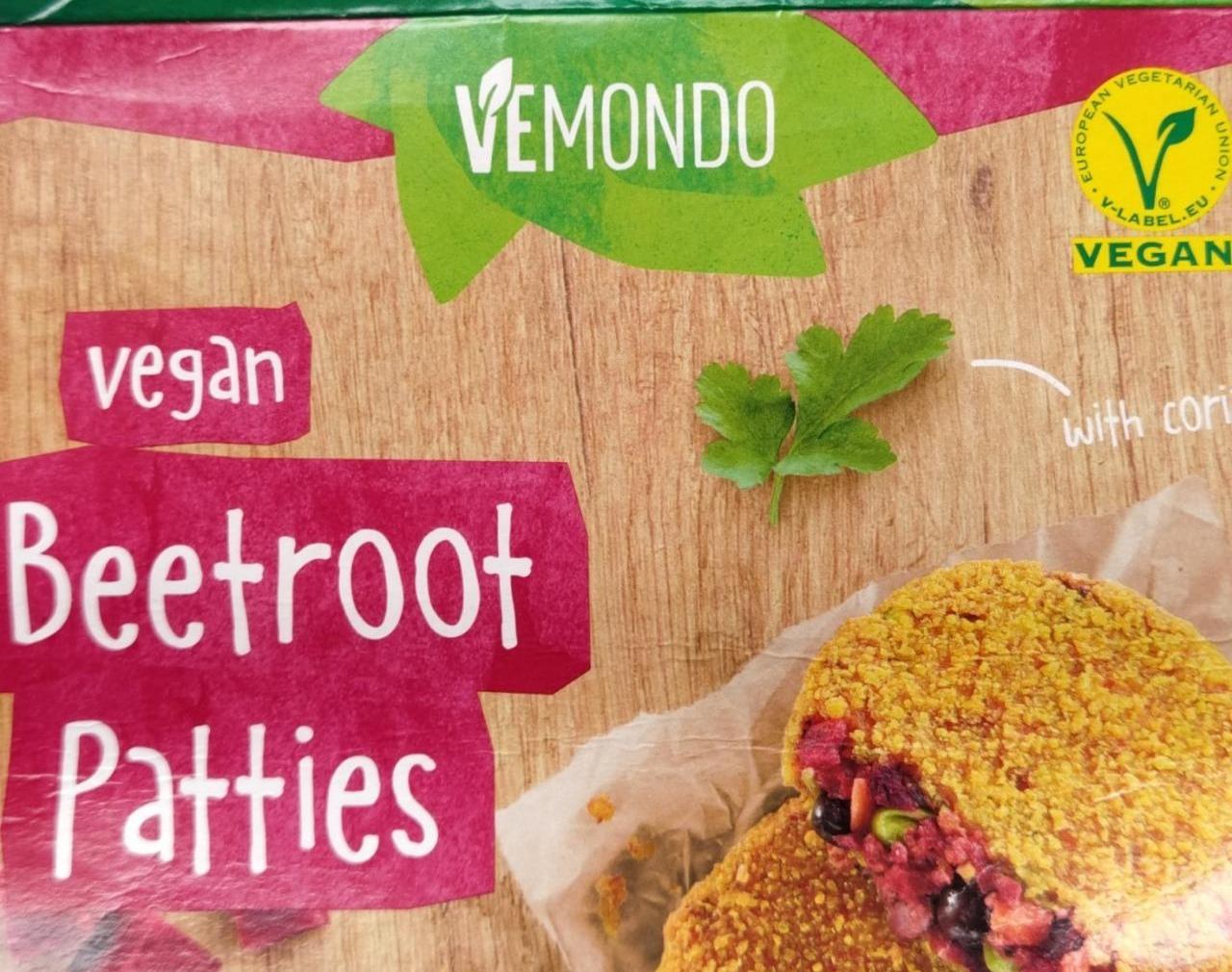 Fotografie - vegan beetroot patties Vemondo