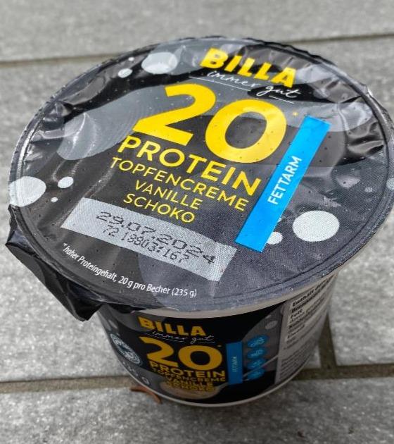 Fotografie - 20 protein topfencreme vanille schoko fettarm Billa