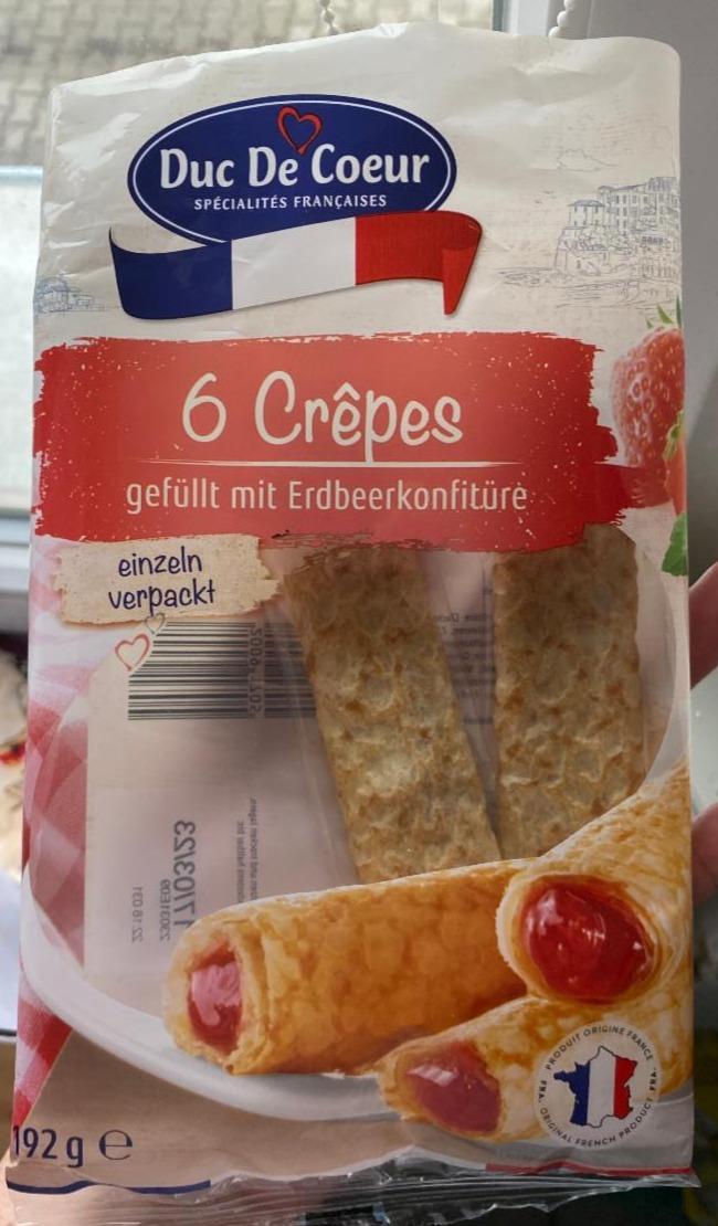 Fotografie - Crêpes gefüllt mit Erdbeerkonfitüre Duc De Coeur