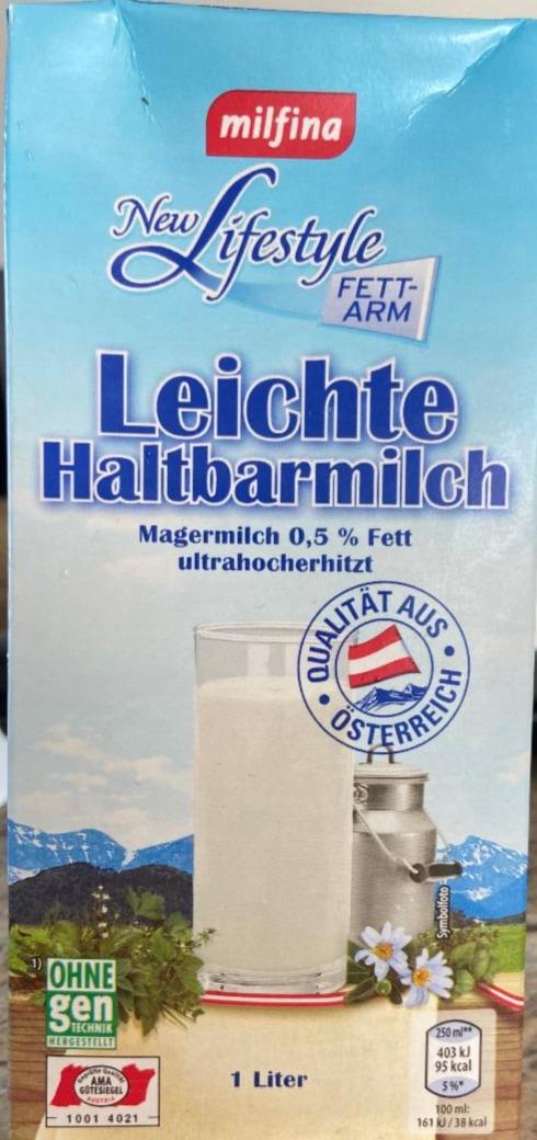 Fotografie - Leichte Haltbarmilch New Lifestyle 0,5% Fett Milfina