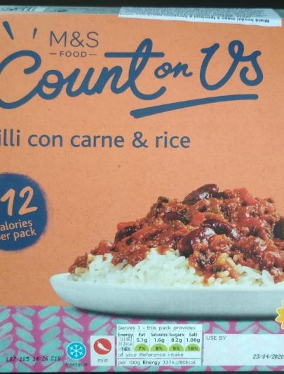 Fotografie - Chilli Con Carne & Rice - M&S