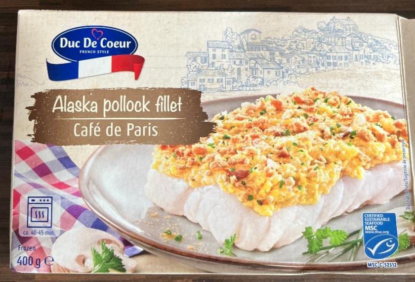 Fotografie - Alaska pollock fillet. Café de Paris Duc De Coeur