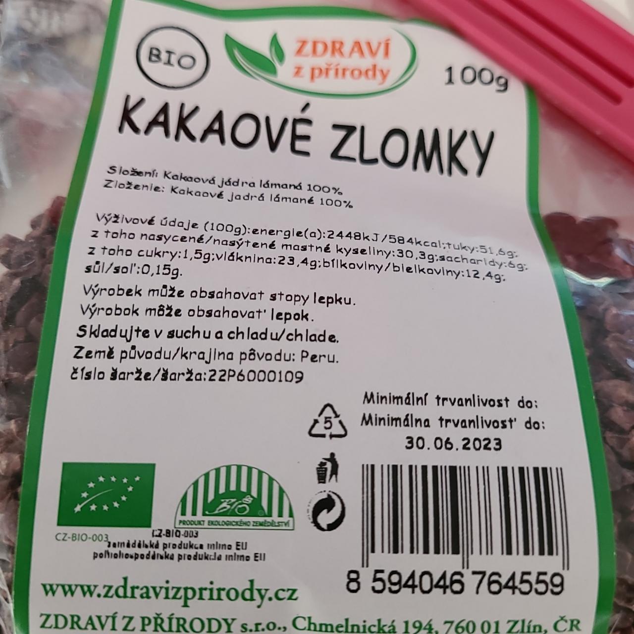 Fotografie - Bio Kakaové zlomky Zdraví z přírody