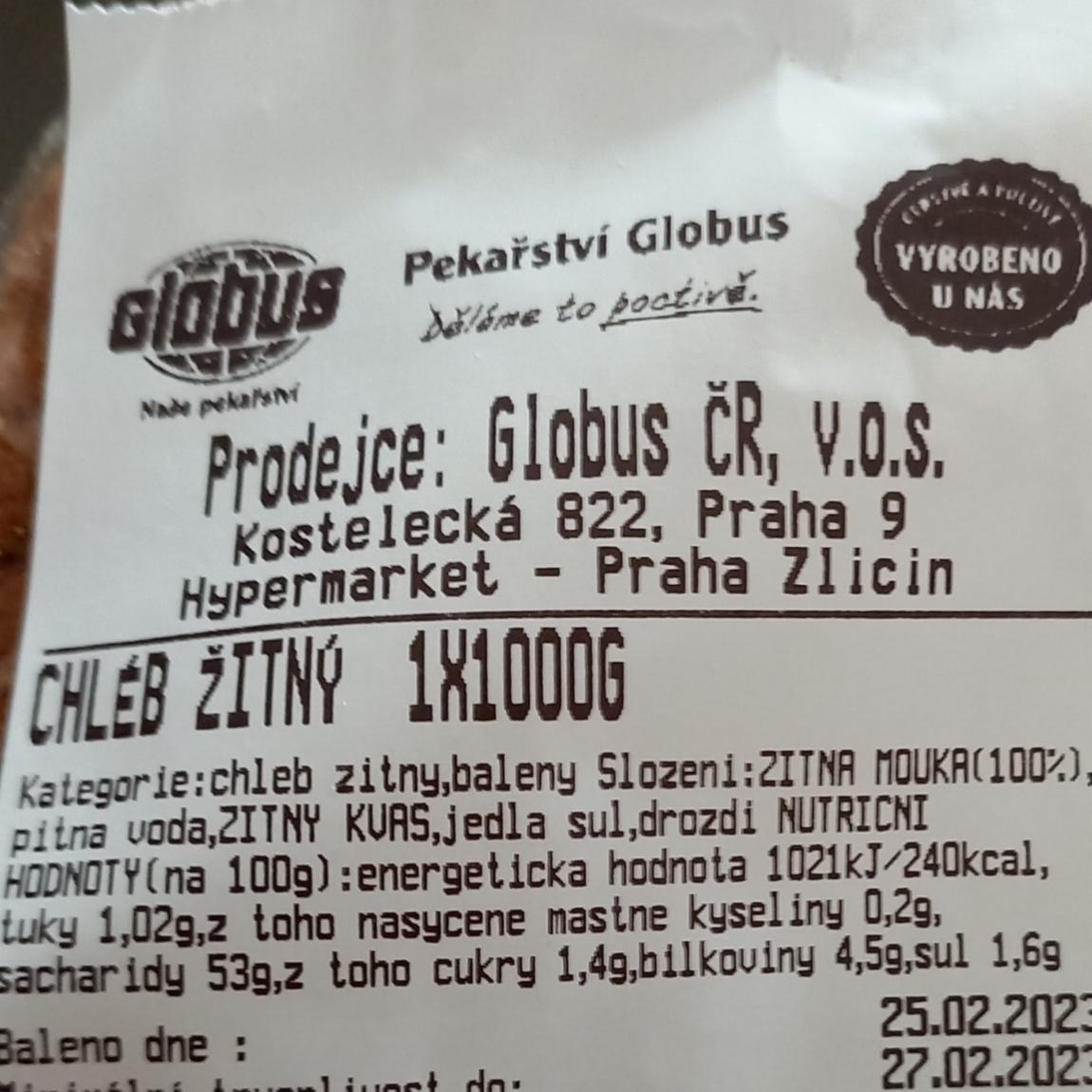 Fotografie - Chléb žitný Globus