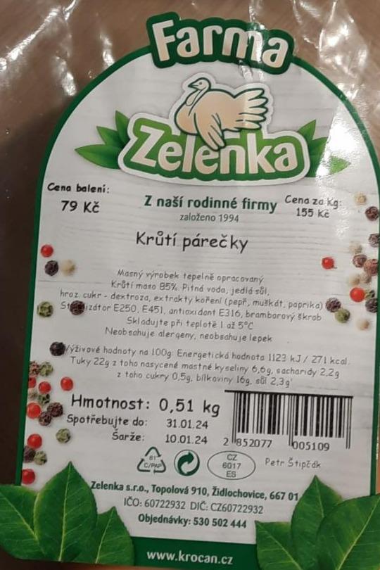 Fotografie - Krůtí párečky Farma Zelenka