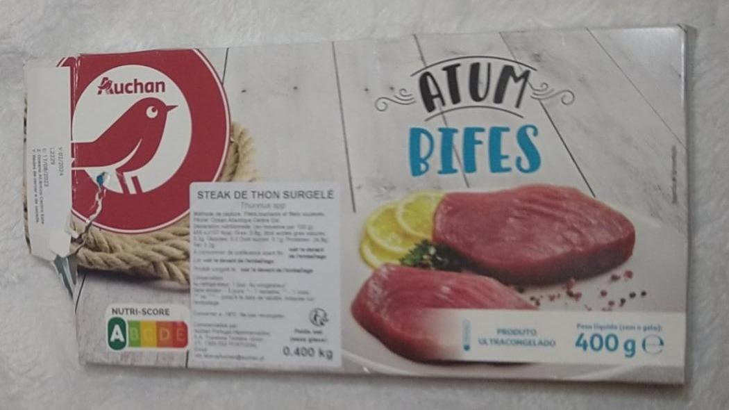 Fotografie - Atum Bifes Steak de thon surgelé Auchan