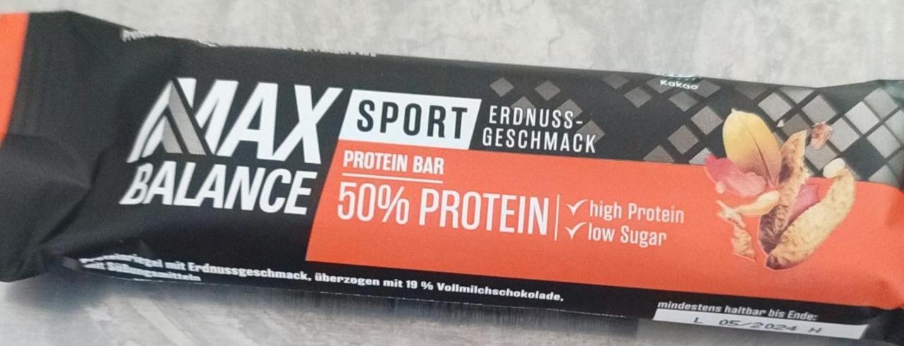 Fotografie - max balance 50% protein bar erdnuss geschmack