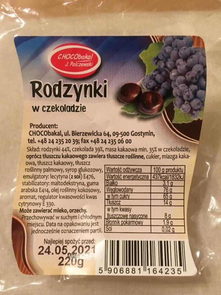 Fotografie - Rodzynki w czekoladzie CHOCObakal