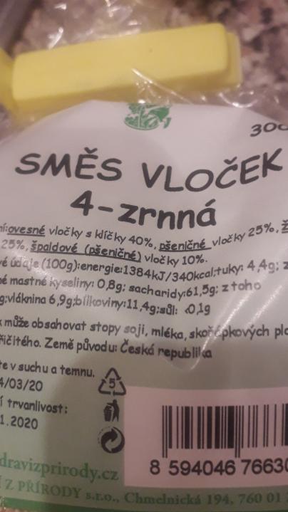 Fotografie - směs vloček 4-zrnná