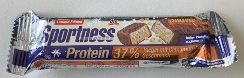 Fotografie - Protein 37% Riegel mit Cinnamon-Crisp Geschmack Sportness