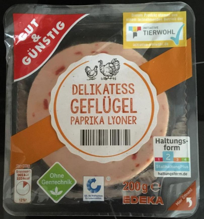 Fotografie - Delikatess Geflügel Paprika Lyoner Gut & Günstig