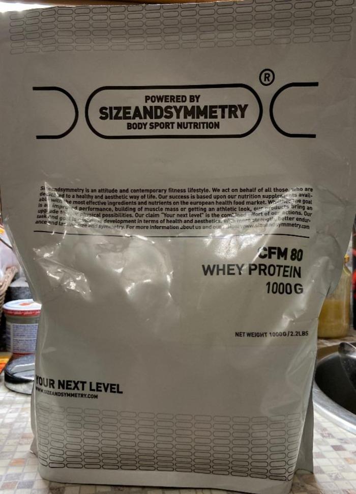 Fotografie - SizeAndSymmetry Nutrition Whey CFM WPC 80 Vanilka