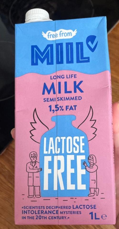 Fotografie - Long life milk semi skimmed 1,5% fat lactose free Miil