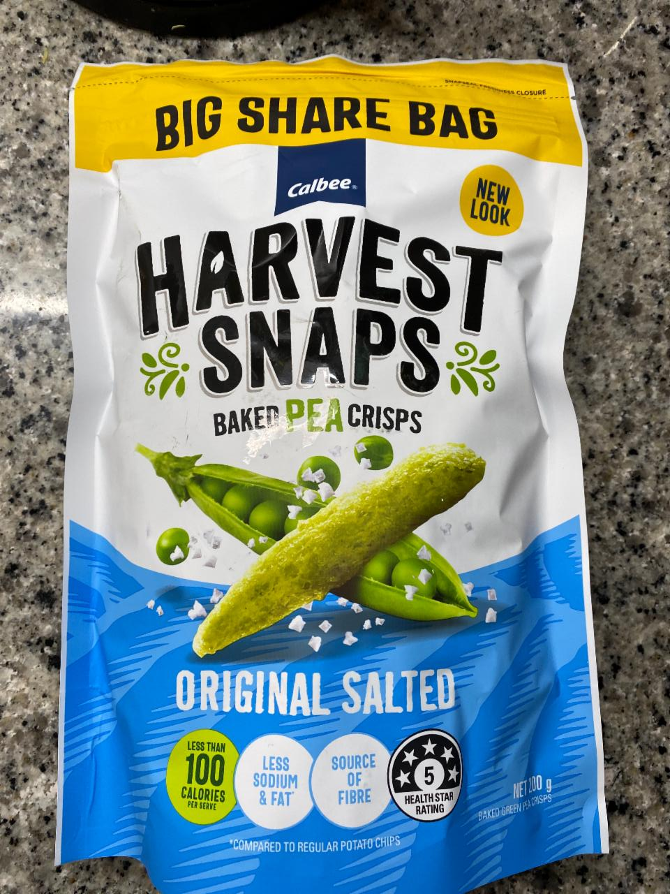 Fotografie - Harvest snaps baked pea crisps Calbee