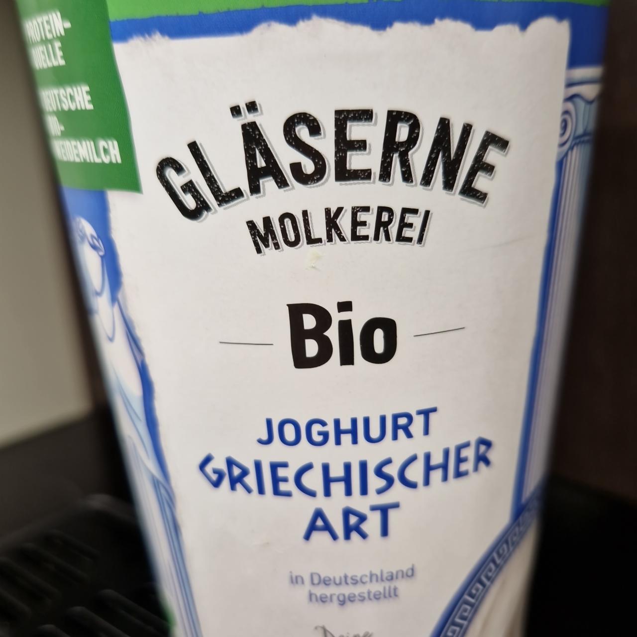 Fotografie - BIO Joghurt Griechischer Art Gläserne Molkerei