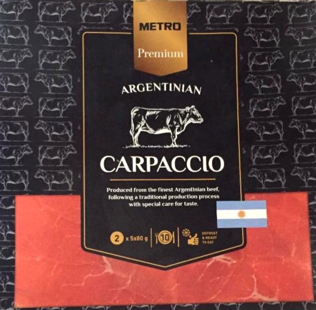 Fotografie - Argentinian carpaccio Metro