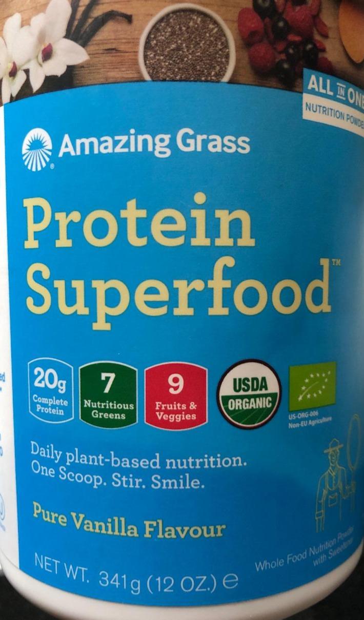 Fotografie - Protein superfood pure vanilla flavour Amazing Grass