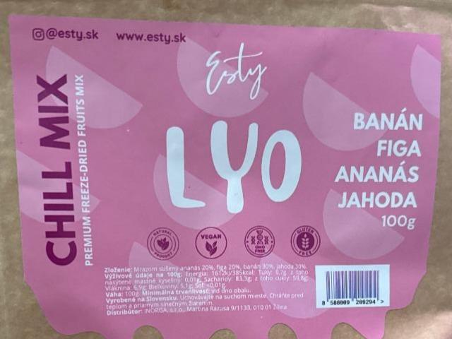 Fotografie - Lyo Chill Mix Banán Figa Ananás Jahoda Esty