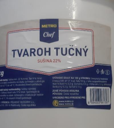 Fotografie - Tvaroh tučný 9% tuku Metro Chef