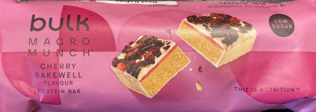 Fotografie - Macro munch Cherry bakewell protein bar Bulk