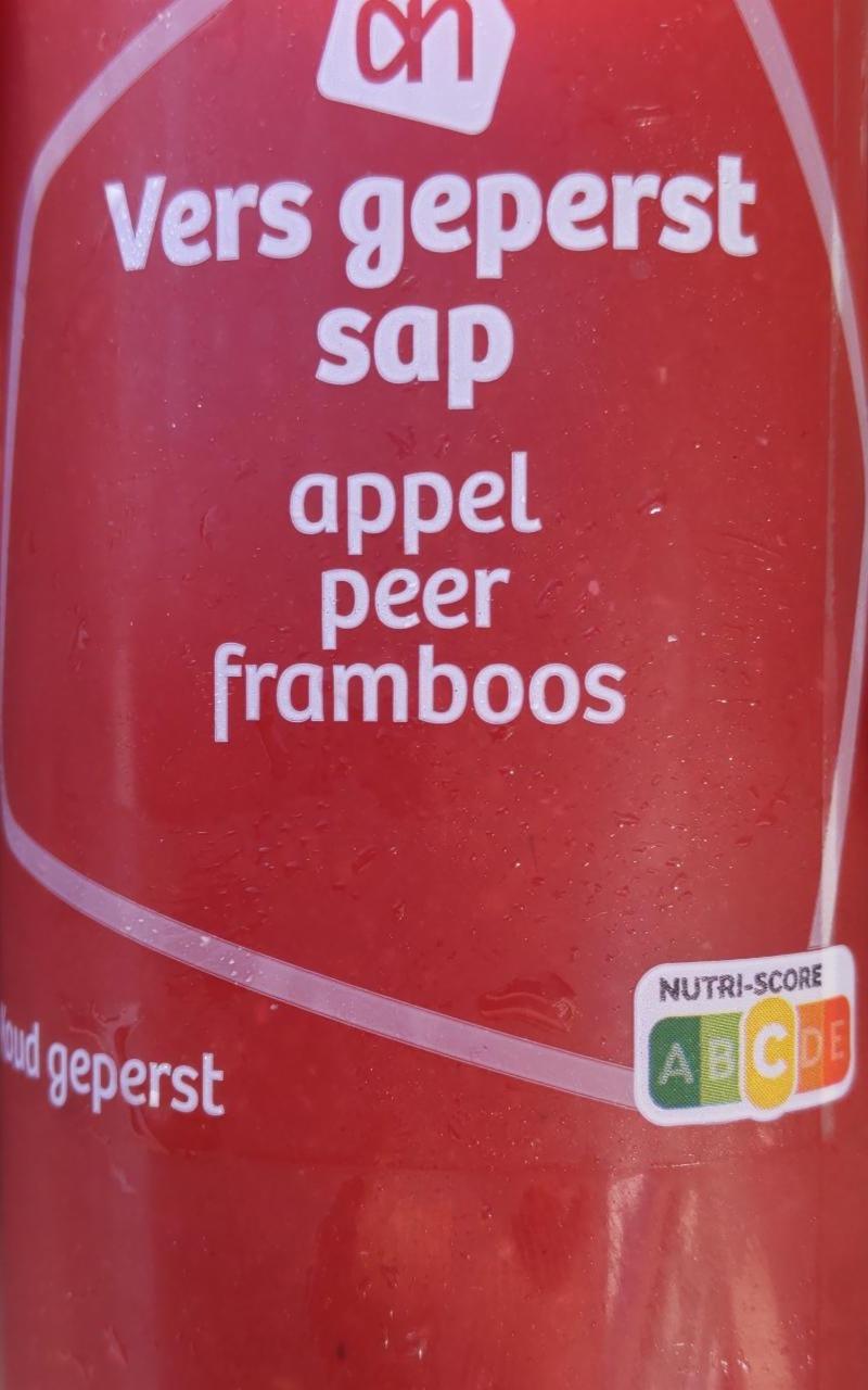 Fotografie - Vers geperst sap appel peer framboos AH