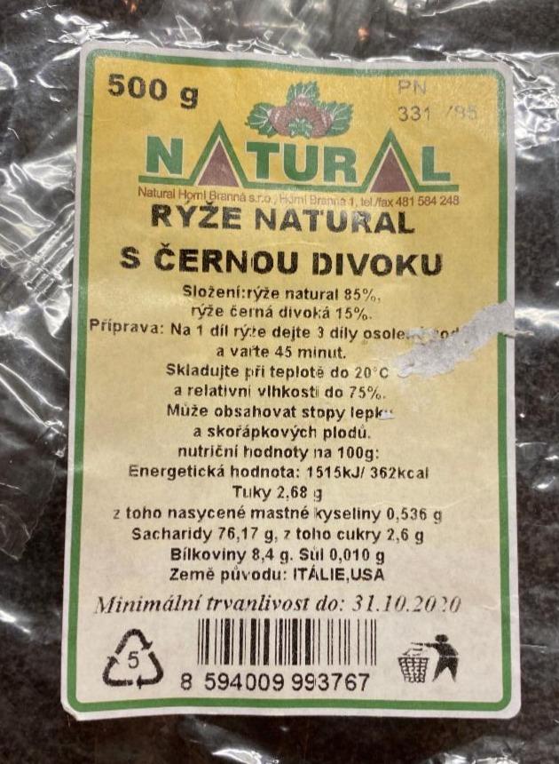 Fotografie - Rýže natural s černou divokou rýží Natural