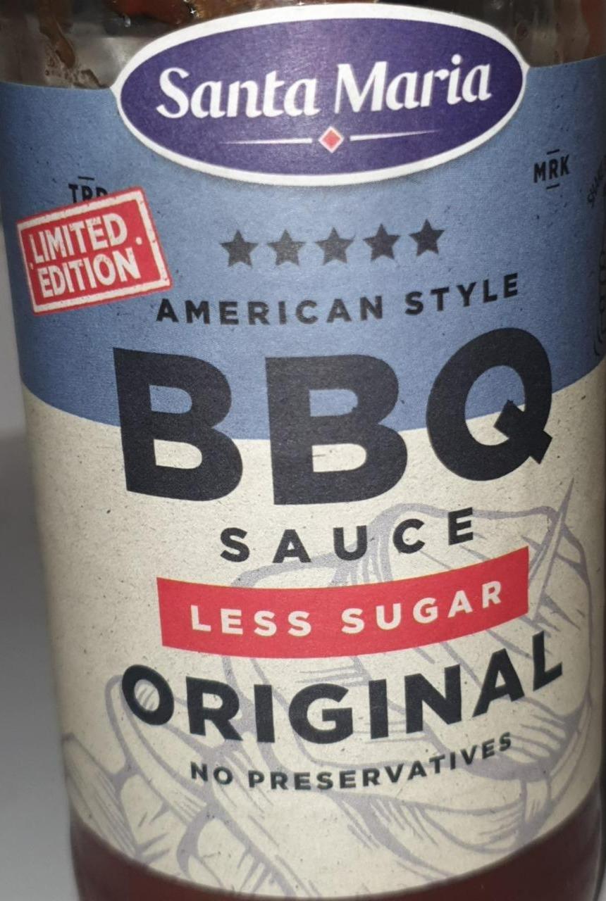 Fotografie - BBQ sauce less sugar Original Santa Maria