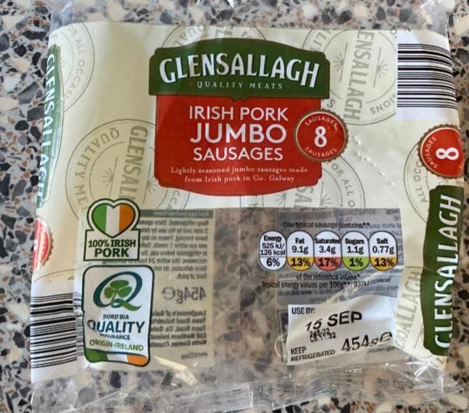 Fotografie - Irish Jumbo Pork Sausages Glensallagh