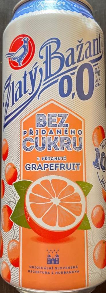 Fotografie - Grapefruit bez přidaného cukru 0,0% Zlatý Bažant