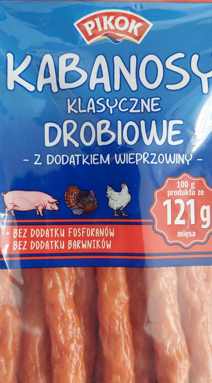 Fotografie - Kabanosy klasyczne drobiowe z dodatkiem wieprzowiny Pikok