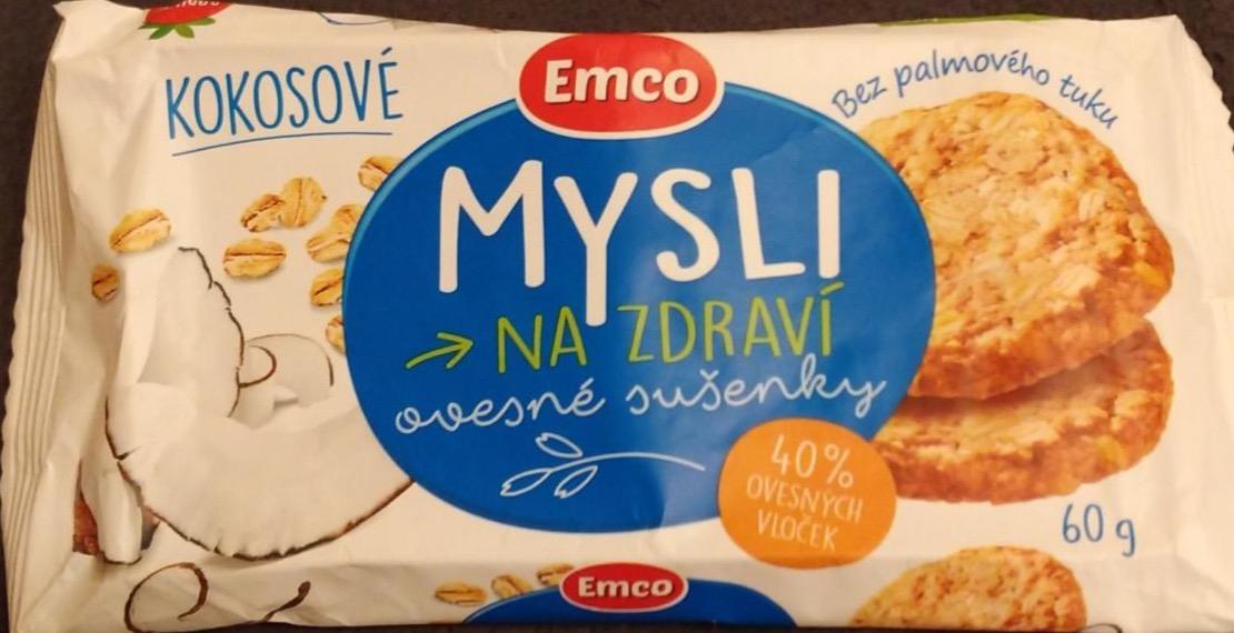 Fotografie - Mysli na zdraví ovesné sušenky kokosové bez palmového tuku Emco