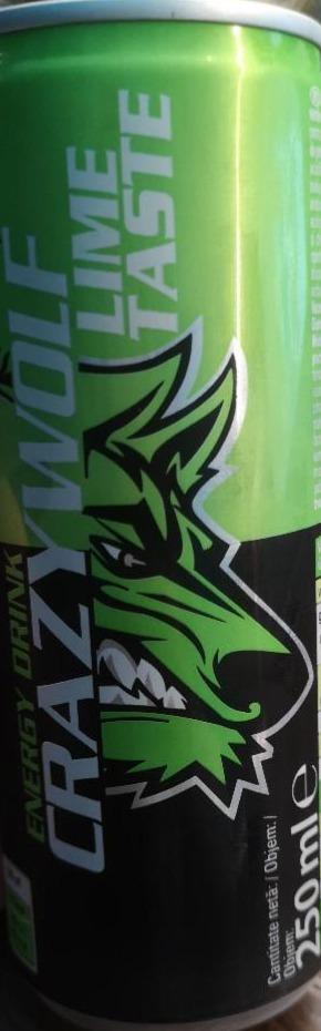 Fotografie - Energy drink lime taste Crazy Wolf