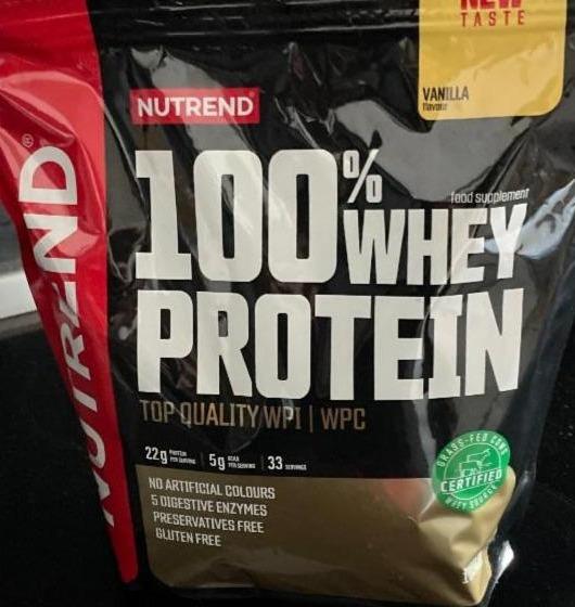 Fotografie - 100% whey protein vanilla (vanilka) Nutrend