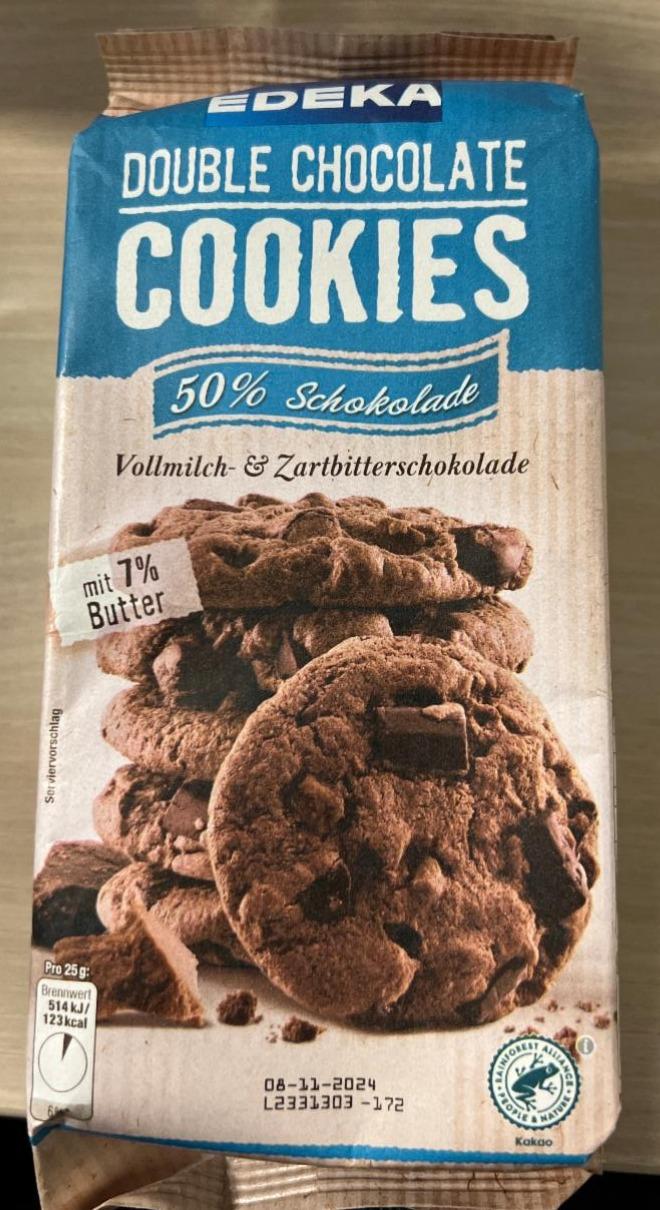 Fotografie - Double Chocolate Cookies Vollmilch & Zartbitterschokolade Edeka