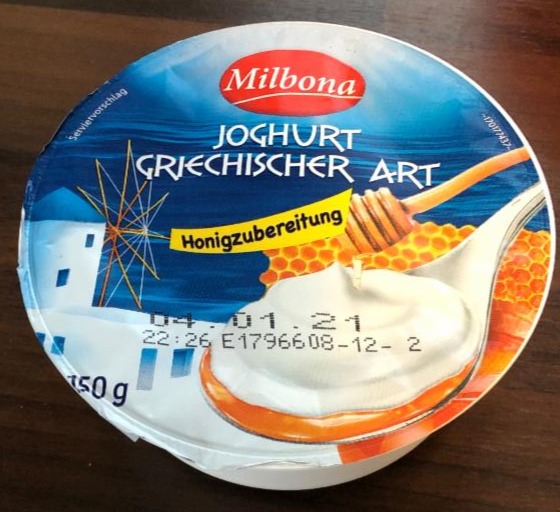 Fotografie - Joghurt Griechischer Art Honigzubereitung Milbona