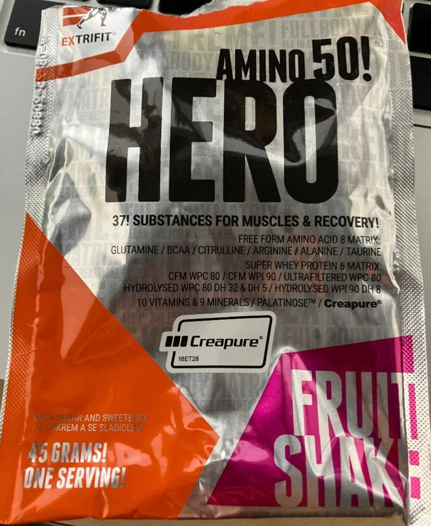 Fotografie - Amino 50! Hero fruit shake Extrifit