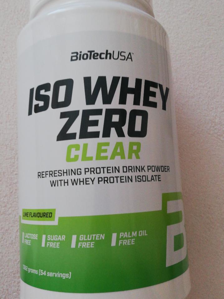 Fotografie - Iso whey ZERO CLEAR lime BioTechUSA