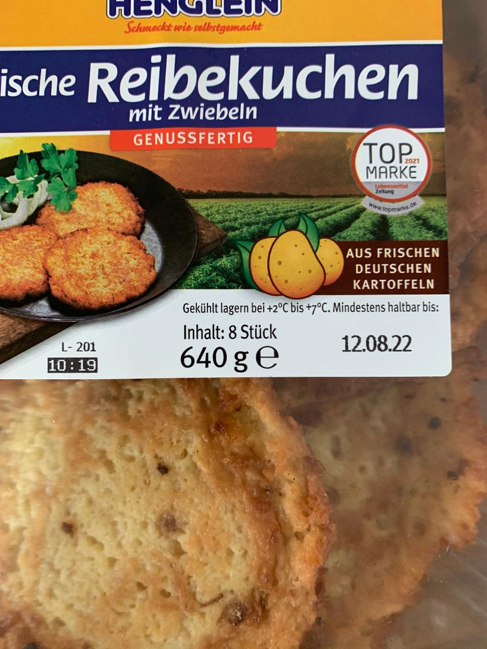 Fotografie - Frische Reibekuchen mit Zwiebeln Henglein