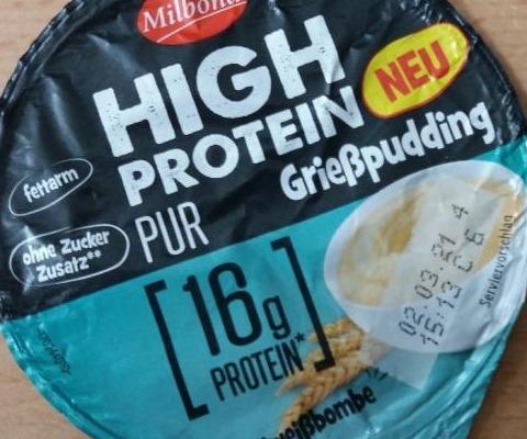 Fotografie - High Protein Grießpudding pur Milbona