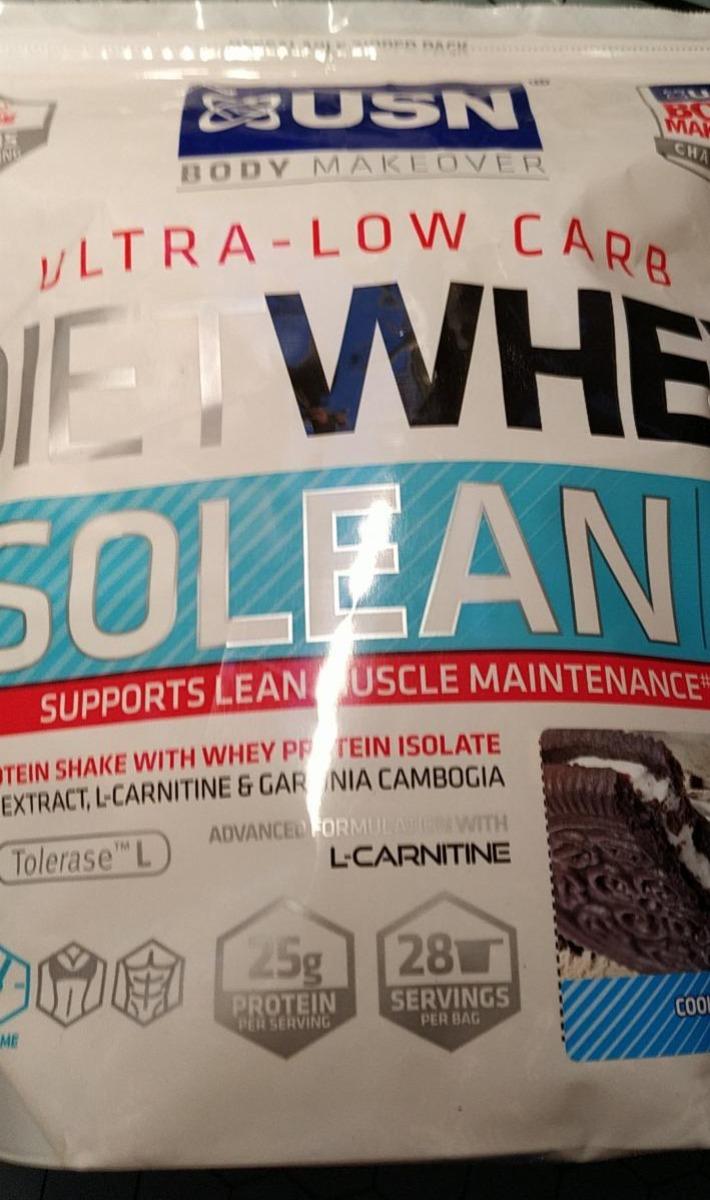 Fotografie - Diet Whey Isolean Ultra-low carb Cookies & Cream USN