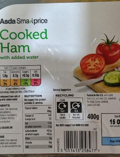 Fotografie - cooked ham Asda