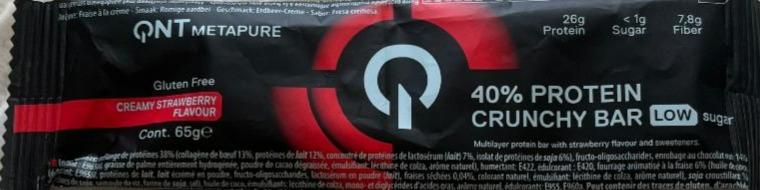 Fotografie - 40% Protein Crunchy bar Creamy Strawberry flavour QNT