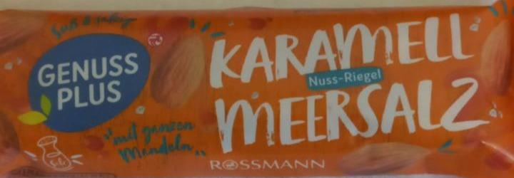 Fotografie - Karamel Meersalz Nuss-Riegel Rossmann genuss plus