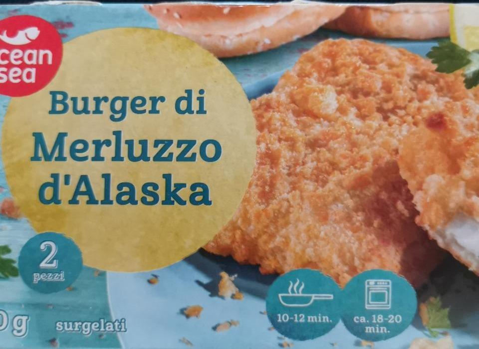 Fotografie - Burger di merluzzo d'Alaska Ocean Sea