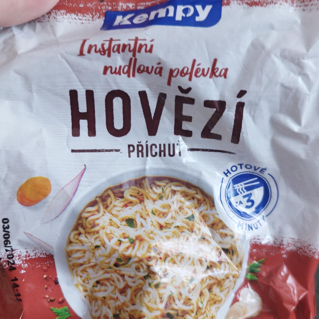 Fotografie - Instantní nudlová polévka hovězí příchuť Kempy