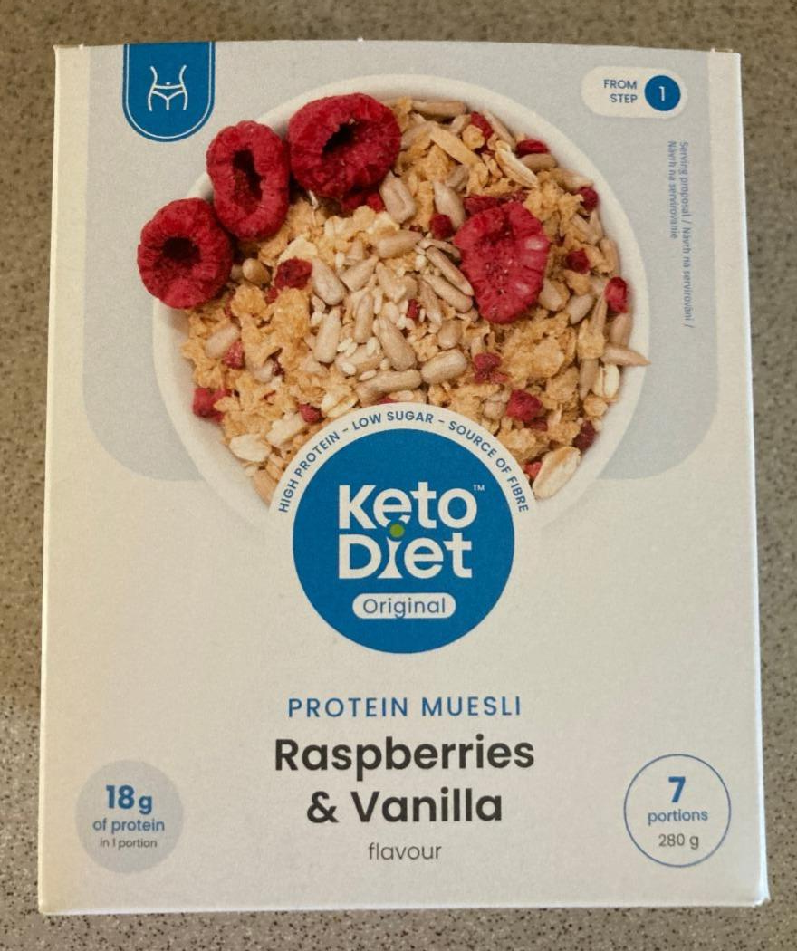 Fotografie - Protein Muesli Raspberries & Vanilla KetoDiet