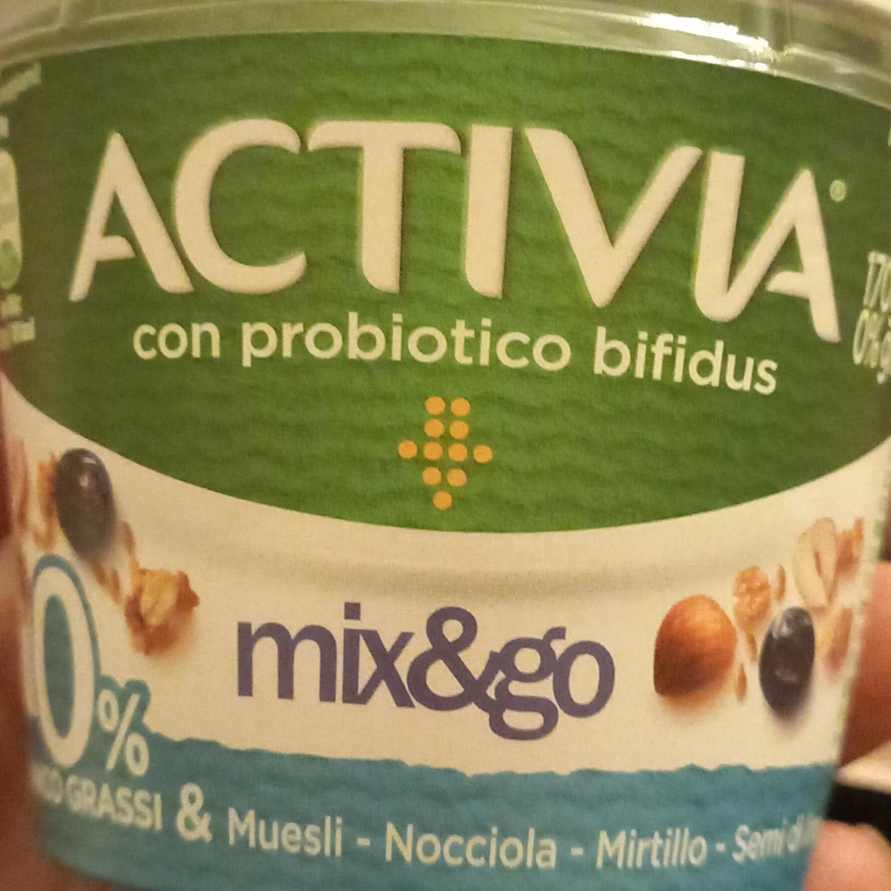 Fotografie - Mix&Go 0% Grassi & Muesli - Nocciola - Mirtillo Activia