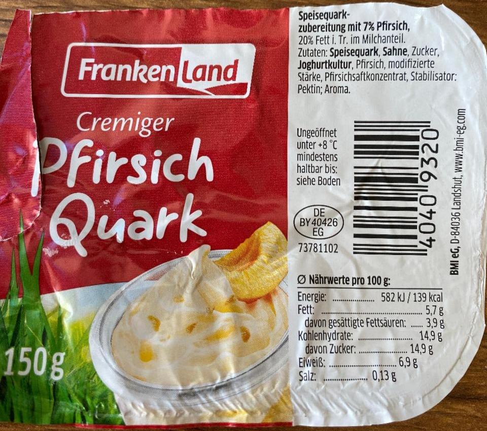 Fotografie - Cremiger Pfirsich Quark FrankenLand