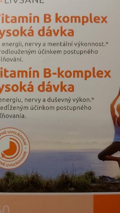 Fotografie - Vitamín B-komplex vysoká dávka Livsane